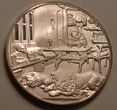 $46.54 • Buy German MASTER WORK Of ALBRECHT DURER 1.25 Oz .925 Fine SILVER MEDAL Gem BU