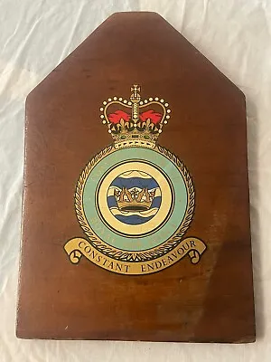 Large RAF Wooden Plaque Vintage Coastal Command Oak • £9.95