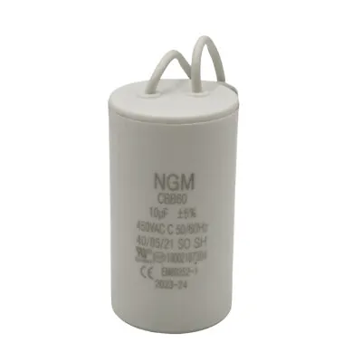 CBB60 Capacitor 450VAC 10UF MFD For Motor Run 2 Wires Metallized Polypropylene • $8.99