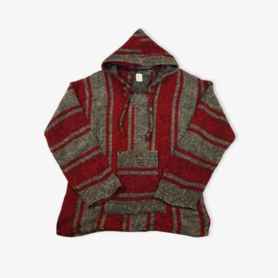 £20 • Buy Vintage Mexican Baja Hoodie Red/Grey (XL)