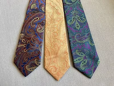 J. Hilburn Designer Men's Paisley 100% Italian Silk Necktie - Choice Of Colors • $24.99