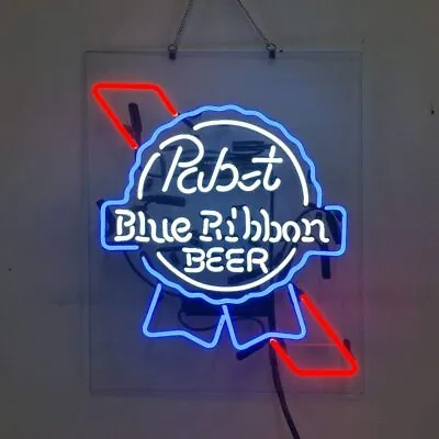 Pabst Blue Ribbon Beer Acrylic 20 X16  Neon Light Sign Lamp Bar Pub Wall Decor • $109.99