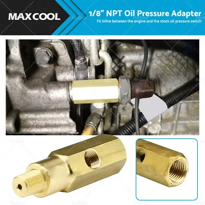 Oil Pressure Gauge Adapter 1/8  NPT Male/Female Thread With 1/8  NPT • $26