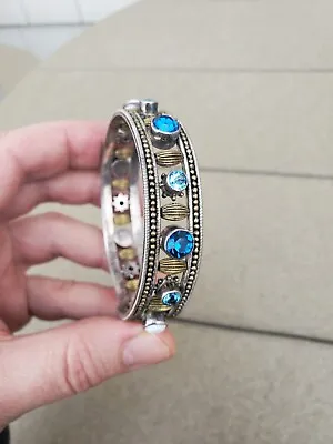 Mars And Valentine Dreamer Sterling Silver Bangle Bracelet Needs Repair • $120