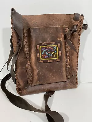 Vintage Leather Western Style Ethnic Medicine Shoulder Bag  • $9.99