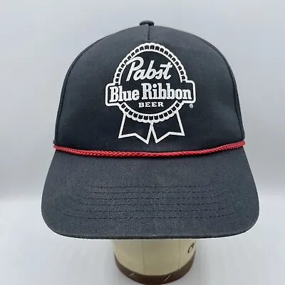 PBR Pabst Blue Ribbon Hat Adult Snapback Navy Baseball Cap Rope Beer Official • $11.99