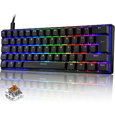 MK21 Portable 60% Mechanical Gaming Keyboard Untra-Compact Wired For PS4 PS5 • $29.99