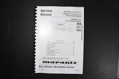 Marantz SR7300 SR7300OSE PS7300 AV Surround Receiver Amplifier Service Manual • $14.99