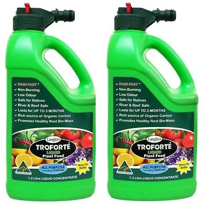$44.90 • Buy Troforte Liquid  TWIN PACK  All Purpose Plant Food 2x 1.2L