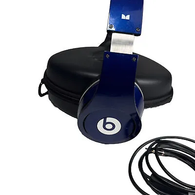 Beats By Dr. Dre 190003-00 Studio Wired Monster Headphones Blue W/ Case Works • $32.04
