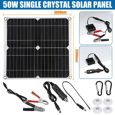 50W Mono Solar Panel 12V Off Grid Power Home Garden RV Camper Caravan UK • £27.99