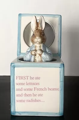 Vtg 1992 Beatrix Potter “peter Rabbit” Jack-in-the Box Ceramic Music Box • £14.16