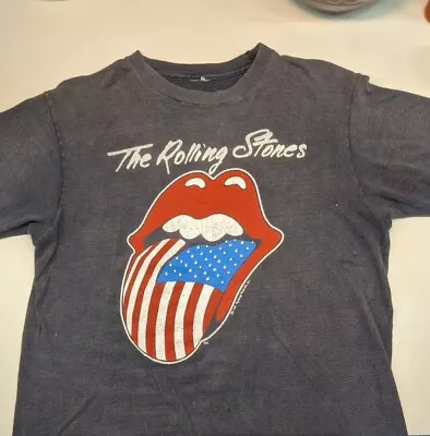 Vintage The Rolling Stones 1981 North American Tour T-shirt Single Stitch Sm-med • $64.99