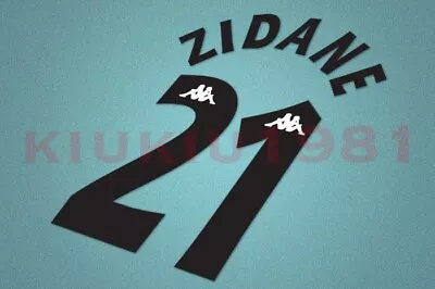 Juventus Zidane #21 1997-1998 Awaykit Nameset Printing • £11.99