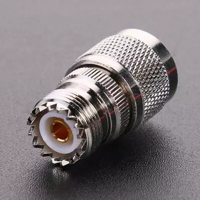 N Type L16 Male Plug To UHF SL-16 PL259 Female RF Mounting Type Cable Connector • £3.97