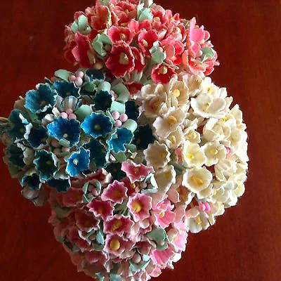 Vintage Millinery Flowers Forget Me Not For Doll Pink Or Blue Or Yellow Kawaii • $4.34