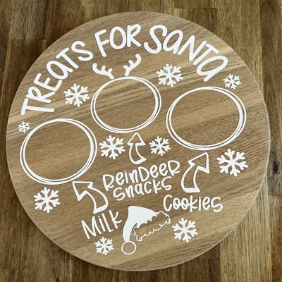 Treats For Santa Board Christmas Eve Christmas Decor • $19.99