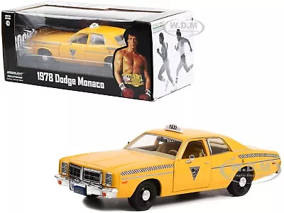 1978 Dodge Monaco Taxi Yellow  Rocky Iii  1/24 Diecast Model Greenlight 84161 • $25.99