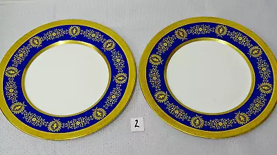 Coalport Lady Anne Cobalt  27cm Dinner Plates X2 Pair 2  Tea  Set Dinner Service • £34.99