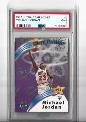 1997 Ultra Star Power #1 Michael Jordan PSA 9 MINT *ICONIC CARD* GOAT HOF • $155