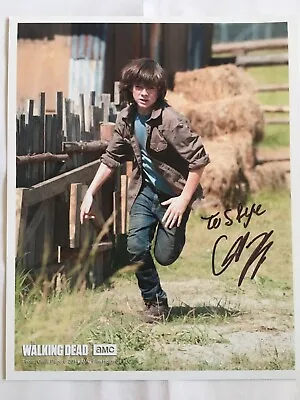 AMC The Walking Dead Chandler Carlton Riggs Carl Grimes Signed Autographed Photo • $21.50