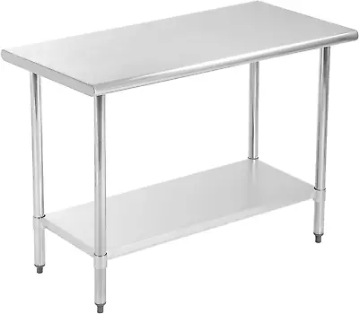 Kitchen Work Table Stainless Steel Metal Commercial NSF Scratch Resistent And A • $188.34