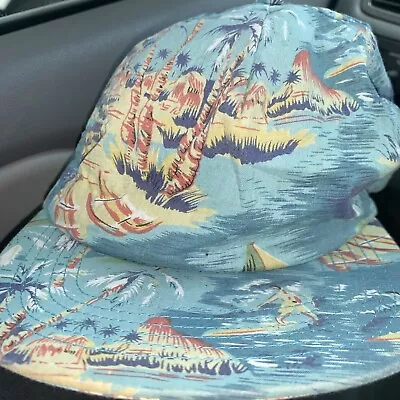 Obey Propaganda 5-Panel Hat Cap Strapback Blue Surfer Beach • $20