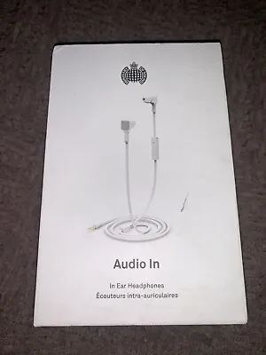 Ministry Of Sound Audio In Noise Isolating In-Ear Headphones White • £20