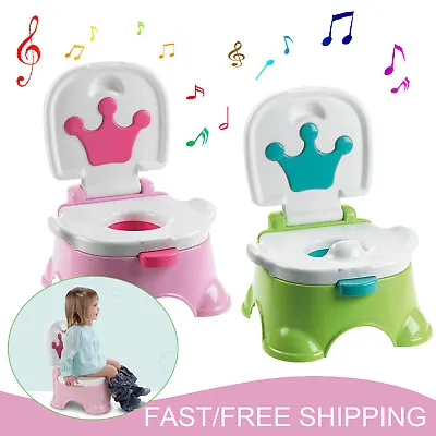 Musical 3 In 1 Baby Toddler Kids Training Potty Toilet Music Training Seat UK • £24.39