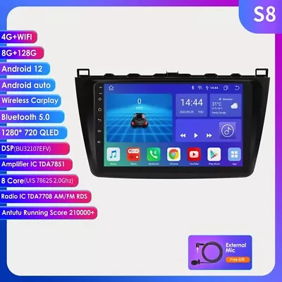 9  Android Car Stereo Radio GPS Navi Head Unit For Mazda 6 2008-12 8+128GB 8Core • $265.50