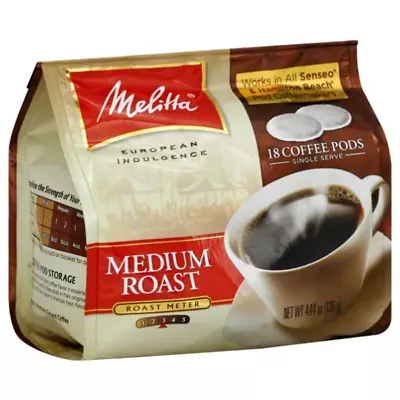 Melitta Medium Roast Coffee Pods For Senseo-Hamilton Beach Pod Brewers- 18 Count • $10.98