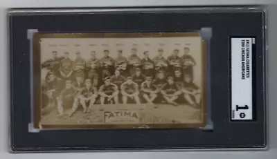 1913 T200 Fatima Baseball Card Team Chicago White Sox Americans Graded SGC 1 • $675