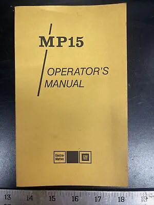 $80 • Buy Vintage 1977 EMD GM Locomotive MP15 Operator’s Manual