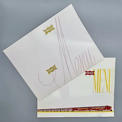 $17 • Buy LOT Frisco VTG San Francisco SLSF RAILROAD Dining Car MENU FOLDER Art Deco TRAIN
