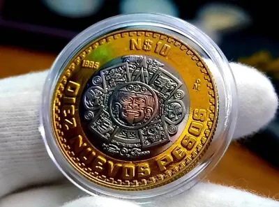 1995 MEXICO 10  PESOS  PROOF BIMETAL BRILLANTE INMACULADA One 1 • $107