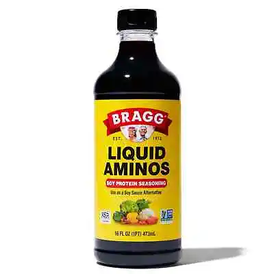 Bragg Gluten-Free Liquid Aminos Soy Protein Seasoning 16 Fl Oz Fast Free Shippi • $13.20