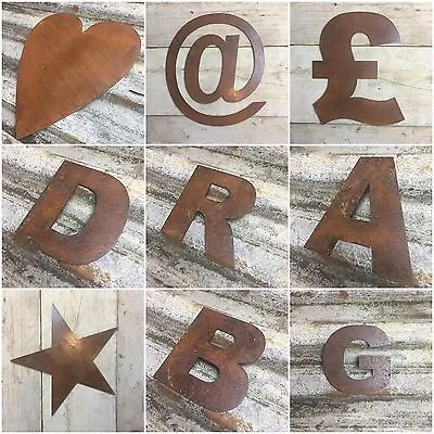  5 Inch Industrial Letters Metal Numbers Symbols Shop Sign Name Lettering Rusty • £5.39