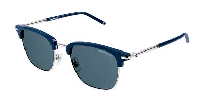 NEW Mont Blanc MB0242S-008 Blue Blue Blue Sunglasses • $310.38