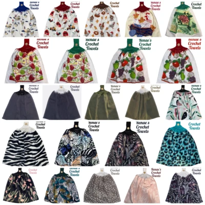 $8.50 • Buy Crochet Button Top Hand/tea Towels (double Thickness)