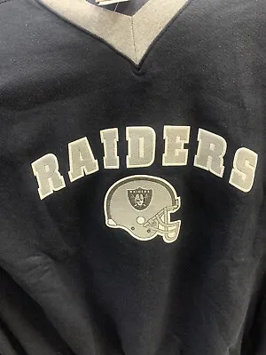Majestic Oakland Raiders Sweater Men’s XL Black Pullover NFL Football Las Vegas • $25