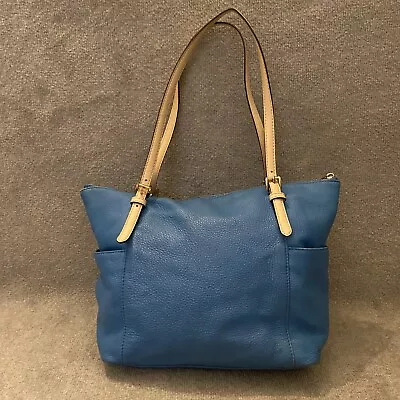 Michael Kors Tote Women’s Large Bright Blue Top Zip Shoulder Bag Vacation Travel • $34.96