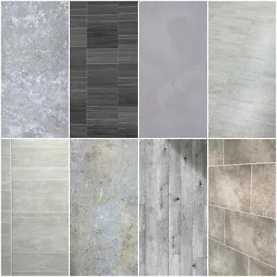 £0.99 • Buy Grey Panels 8mm Tile Effect Panels, Marble Bathroom Cladding Shower Wall Premium