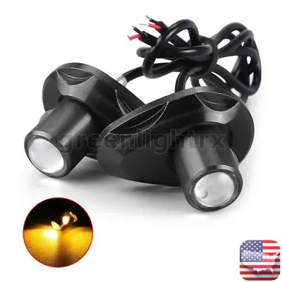 2X LED Motorcycle Turn Signal Indicator Mini Amber Blinker Light License Plate • $10.98