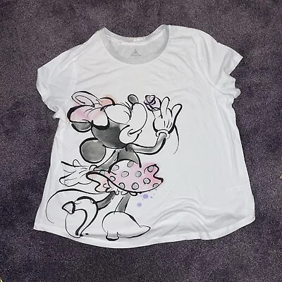 Minnie Mouse Holding Rose Disney Parks Shirt Tshirt XXL Walt Disney World • £11.58