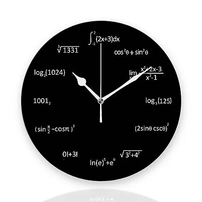 Battery Operated Wall Clocks 12 InchMath MathematicianSilent Home Decor For B... • $31.17