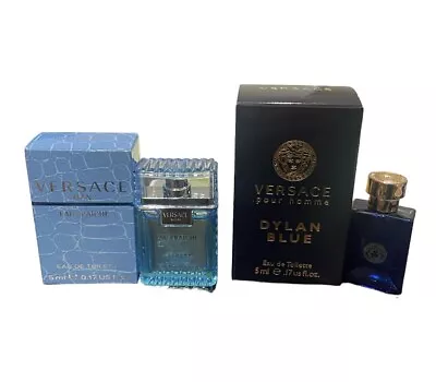 2 Piece Mini Set Versace Dylan Blue Eau Fraiche MAN 5ml/0.17oz New In Box • $19.99