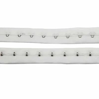 Hook And Eye Tape In White 1inch Wide Sold By The Yard • $6.45