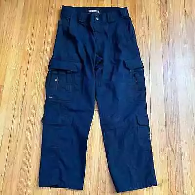 5.11 Tactical Pants Mens 34 X30 Ripstop Cargo Pants 74363 Navy Blue • $25.99