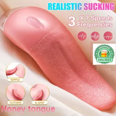 Vibrator Clit Oral G-spot Licking Tongue Massager Dildo For Women Couple Sex Toy • $18.95