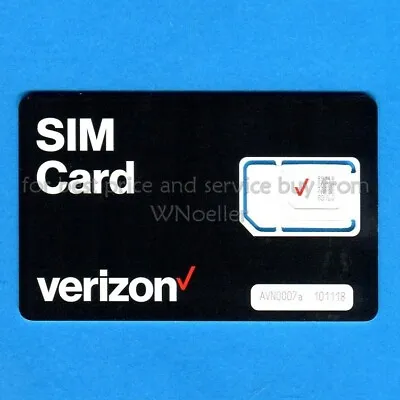 NEW UNACTIVATED Verizon SIM Card 4G 5G Universal Nano/micro -prepaid Or Postpaid • $4.12
